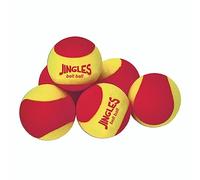 Oncourt Offcourt Tennis Jingles Bell Set of 6 Balls - Softball Sized Foam Balls/Make Noise Upon Contact/Designed for Blind and Youth Players
