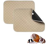 Oncpcare 2 Pack Dog Cat Fleece Cage Liners, Reusable Pee Pad Bed House Winter Warm Rabbit Chinchilla Bedding Waterproof Puppy Training Pad