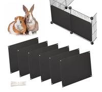 Oncpcare 6 Pack Pet Cage Liner Protection 10'' x 8.2'' Rabbit Urine Guard Clear Edge Liner Guinea Pig Side Lining Habitat Siding Small Animal Cage Accessories - Keep Litter in The Pen