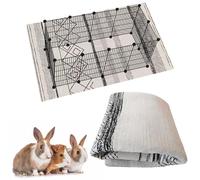 Oncpcare 63”x39” Pet Playpen Mat Washable Rabbit Cage Liner Pet Rug Bedding Reusable Base for Guinea Pig, Bunny, Ferret and Other Small Animals (Grey)