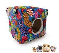 Oncpcare Cube Hamster Cotton Nest, Winter Warm Sugar Glider Bed House, Small Pet Plush Hanging Hammock for Birds Parrot Sugar Glider Ferrets Rat Hamster Squirrel Guinea Pig Chinchilla Marmosets Bunny