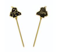 ONCRO® Premium Punjab Map Punjabi letters design Sikh baaj baaz Hair Pin Needle stick silai for Religious Sardar ji Dastar Parna Turban Pagri Pag Patka 5ks for Women & Girls alloy steel coated 7 inch