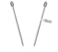 ONCRO® Steel Silver color 2pc Combo medium size Metal Sikh baaj baaz salai Hair Pin Needle stick silai for Religious Sardar ji Dastar Parna Turban Pagri Pag Patka 5ks for Men Boys Girls alloy salaee