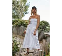 Onda Drop-Waist Tube Midi Dress by free-est at Free People in Ivory, Size: Large - female