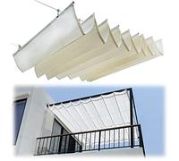 Onda Vela d'Ombra 70% Ombreggiatura Tenda Estensibile 1.2x3m Copertura Ombra Traspirante per Pergola Bianco - Ideale per Giardino e Spazi Esterni
