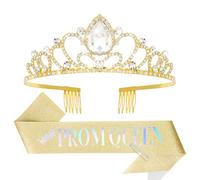 Ondder Gold Prom Queen Headband for Women