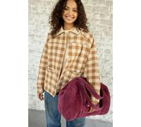 Ondi Reversible Checked Jacket Camel / cream tiles