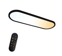 ONDTA LED Ceiling Light 22W, 23.6x8'' 2700K-6500K 3000LM Oval Black | Dimmable with Remote Control, Memory function, IP44 Waterproof, Modern LED Panel for Bathroom, Kitchen, Bedroom, Office