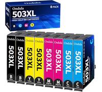 Ondula 503XL Ink Cartridges Compatible with Epson 503XL Ink Cartridges Multipack for Epson XP5200 XP-5200 Printer Ink XP-5205 Workforce WF-2960 WF-2965 8-Pack, 2 Black, 2 Cyan, 2 Magenta, 2 Yellow
