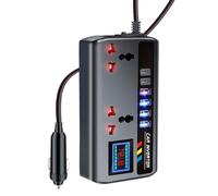 Onduleur de Voiture - onduleurs de véhicule | Convertisseur des voiture | Convertisseur 12 V/24 V 220 V | Chargeur Portable 3 Ports USB pours voitures, chargeurs Rapide, convertisseurs pour Adult