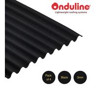 Onduline Classic Bitumen Roof Sheet Black 2M X 950mm X 3mm Pack Of 4