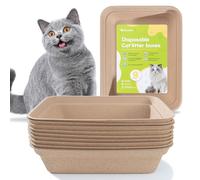 ondware Disposable Cat Litter Box(9-Pack), Large Litter Boxs for Travel Home Use