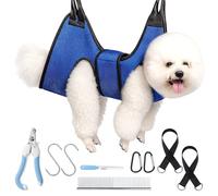 ondware Dog Grooming Hammock for Nail Trimming, Pet Grooming Sling Harness Kit, Safe Dog Restraint Hammock for Cats and Small Dogs, Home Grooming Supplies