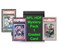 One (1) NFL Pro Football Hall of Fame (HOF) Graded Card Mystery Power Pack PSA BCCG Beckett Bonus One (1) Sealed Pack of Football Cards!
