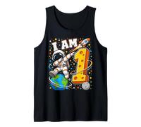 One 1st Birthday Astronaut Galaxy Space 1 Year Old Boys Tank Top