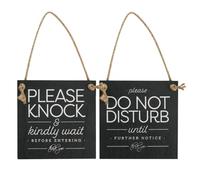 One 2-Sided Sign, Do Not Disturb Door Hanger Sign, Please Do Not Disturb on Front and Please Knock on Back Side, Please Knock Sign for Office Door Home Clinic Meeting Session, Double Sided Plaque 6 In