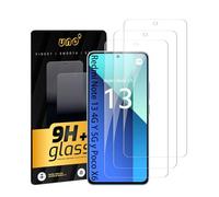 One' 3 Pieces, Tempered Glass Protector for Xiaomi Redmi Note 13 4G/5G, (6.67 inches), High Resistance to Scratches and Shocks, 9H Hardness, Anti-Fingerprint, HD Definition, Bubble-Free, Easy