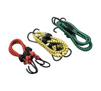 ONE 3 x Elastic Bungee Cords With Hooks Straps | Easy to Use & Multi-Purpose Bungee Cords For Luggage Packing, Furniture Protection, Hand Trucks & Camping - 100cm (Assorted Colors)