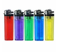 ONE 5 x Disposable Lighters | Child Safe Windproof Lighter with Adjustable Flame | Pocket-friendly & Long-lasting | Small Utility Lighter (Pack of 5)
