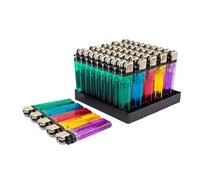ONE 50 x Disposable Lighters | Child Safe Windproof Lighter with Adjustable Flame | Pocket-friendly & Long-lasting | Small Utility Lighter (Pack of 50)