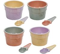 URBNLIVING Ice Cream Set for Kids, Multicoloured Dessert Bowls and Spoons - Perfect for Parties and Desserts