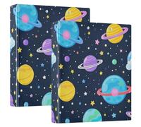 One and A Half Inch School Binder Cartoon Cute Colorful Planet