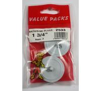 One and Three Quarter inch, 1 3/4", Bath/Sink Plugs, Two in a pack