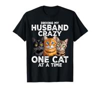 One at A Time Funny Crazy Cat Lady Wife Mom T-Shirt