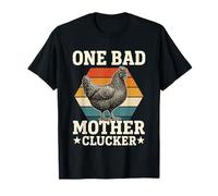 One Bad Mother Clucker Novel Chicken Lover Vintage Sunset T-Shirt