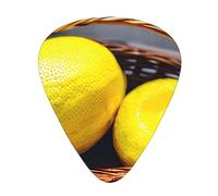 One Basket Lemon Exceptional Guitar Pick â€“ Single-Side Full-Print, Abs Material Plectrum â€“ Diverse Thickness For Varied Music Experience â€“ Ideal For Guitars And Ukuleles,Guitar Pick,