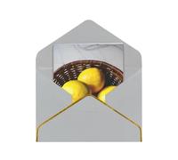 One Basket Lemons Print Greeting Card Paper, Half Fold To Cards For Birthday, Wedding, Party.