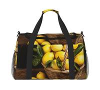 One Basket Lemons Printed Travel Duffle Bag for Men Women Large Sport Gym Bag Handbag with Shoulder Strap for Travel Weekend Fishing Hunting