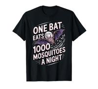 One Bat Eats 1000 Mosquitoes a Night Bat Wildlife Value Graphic T-Shirt