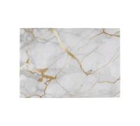 One Bear Marble Placemats White and Gold Texture Placemat Table Mats Non Slip Heat Resistant Placemats for Dining Table Kitchen Holiday Party Set of 6