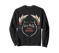 One Belly Two Babies Twin Pregnancy Announcement Sweatshirt