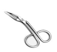 ONE BEST DEAL 1 x Eyebrow Tweezers Scissors | Stainless Steel Scissors Shaped Eyebrow Tweezer Clip with Scissor Handle Perfect for Eyebrows | Flat Tip Tweezers Hair Plucker (Silver)