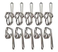 ONE BEST DEAL 10 x Metal Curtain Hooks | Heavy Duty Pencil Pleat Header Tape Hooks | Silver Drapery Hooks Perfect for Hanging Curtains (10pcs)