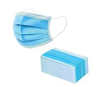 ONE BEST DEAL 100 x Disposable Face Masks | 3-Layer Breathable Face Mask with Extra Strong Elastic Ear loops | Flexible & Comfortable | Face Mask for Men & Women (Blue)