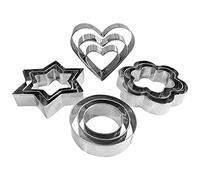 ONE BEST DEAL 12 Pcs Cookie Cutters Set Stainless Steel Mini Cookie Cutter Shapes Set Mould for Making Different Shapes of Cookie, Muffins and Biscuits