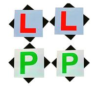 ONE BEST DEAL 4 x L & P Plates Magnetic L Plates for Learners & P Plates for New Drivers Just Passed Extra Strong & Reusable Learner Sticker (2 P Plates & 2 L Plates)