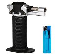 ONE BEST DEAL Micro Blow Torch Jet Lighter Adjustable Flame Kitchen Cooking Torch with Safety Lock for Baking BBQ Creme Brulee Soldering Welding with Free Electric Lighter