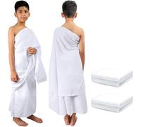 ONE BEST DEAL OBD 2 x Kids Ihram Lightweight Breathable Towel Ihram Ehram Ahram Umrah for Kids Hajj Lightweight Absorbent Quick Dry Premium Quality Fabric Towel
