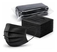ONE BEST DEAL OBD Pack of 100 Disposable Face Masks Breathable Ear Loop Face Coverings Black 3 Layer Comfortable Masks for Daily Use Men Women Travel Work