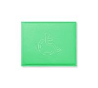 ONE BEST DEAL OBD PU Leather Disabled Badge Holder Wallet Compact Green Badge Holder for Disabled Drivers Hologram Safe Parking Permit Protector Handicap Disability Card Wallet