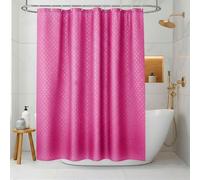 ONE BEST DEAL OBD Shower Curtain for Bathroom 100% Polyester Anti Mould & Mildew Resistant 180 x 180 cm Waterproof Repellant Fabric Shower Curtain with 12 Hooks