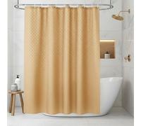 ONE BEST DEAL OBD Shower Curtain for Bathroom 100% Polyester Anti Mould & Mildew Resistant 180 x 180 cm Waterproof Repellant Fabric Shower Curtain with 12 Hooks