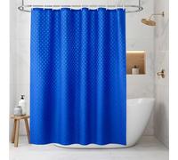ONE BEST DEAL OBD Shower Curtain for Bathroom 100% Polyester Anti Mould & Mildew Resistant 180 x 180 cm Waterproof Repellant Fabric Shower Curtain with 12 Hooks