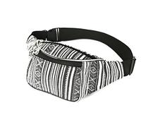 One BFD Fanny Pack Waist Pack Bumbag Bum Bag Running Belt for Ladies Men Kids Festival Causal Holiday Wipe Clean Adjustable Strap (Hippy Black)