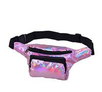 One BFD Fanny Pack Waist Pack Bumbag Bum Bag Running Belt for Ladies Men Kids Festival Causal Holiday Wipe Clean Adjustable Strap (Pink Front)