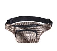 One BFD Fanny Pack Waist Pack Bumbag Bum Bag Running Belt for Ladies Men Kids Festival Causal Holiday Wipe Clean Adjustable Strap (Brown Tweed)